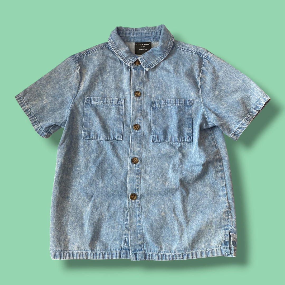 Blue Little Bipsy Chambray, 4-5Y