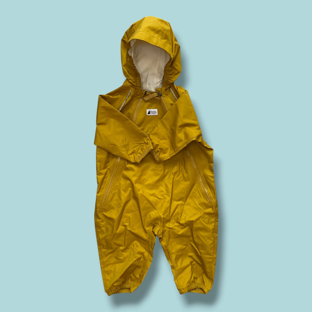 yellow MEC rainsuit, 12m