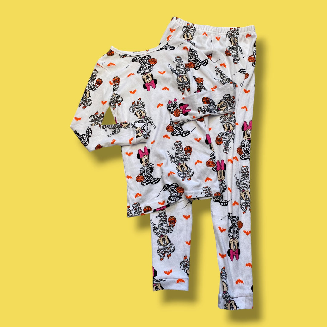 white disney minnie pjs, 7y