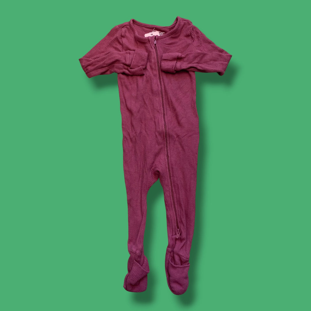 burgundy purely soft sleeper, 9-12m