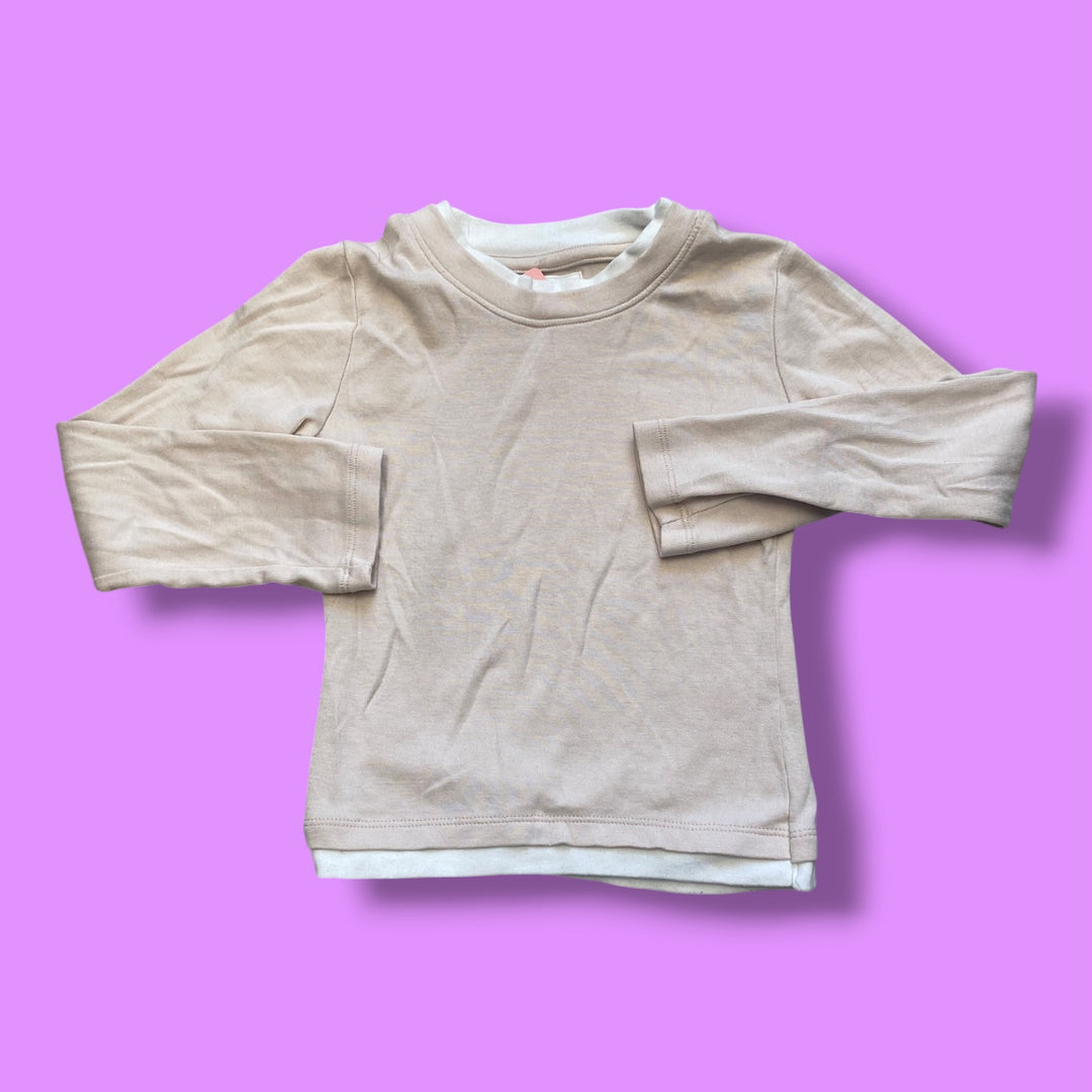 beige zara long sleeve, 6y