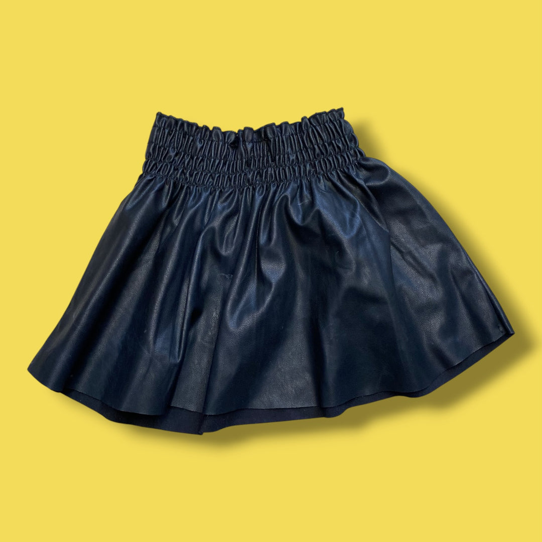 black  Zara faux leather skirt, 4/5y