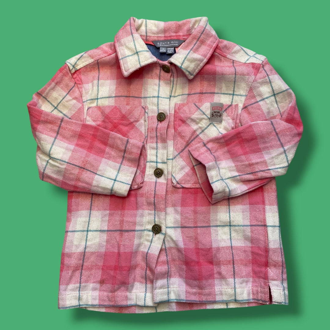 pink souris mini shacket, 4Y