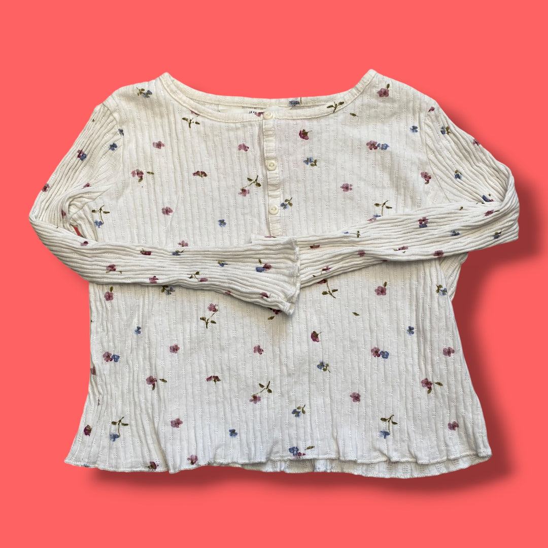 white h&amp;m long sleeve, 4/6y