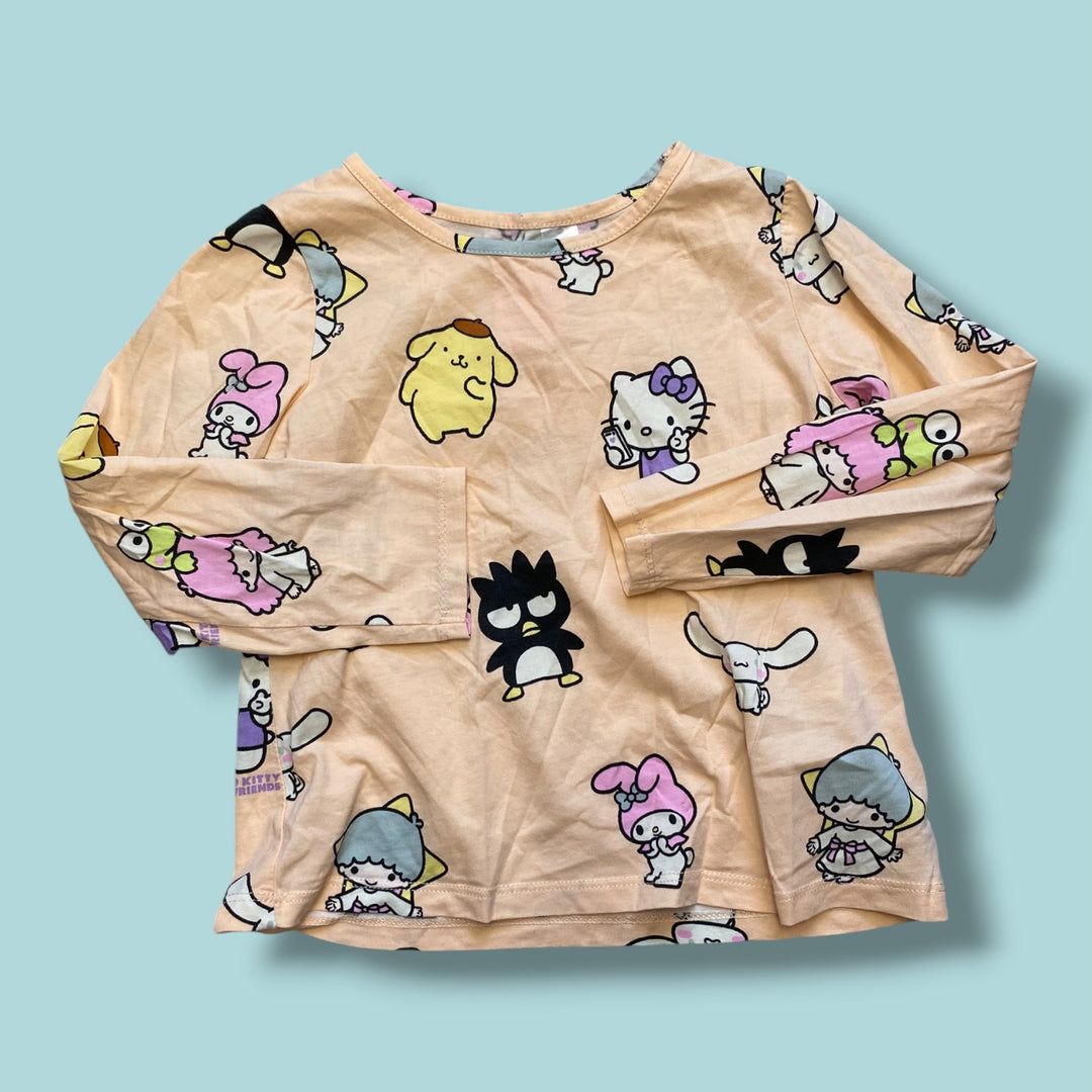 orange h&amp;m sanrio long sleeve, 5/6y