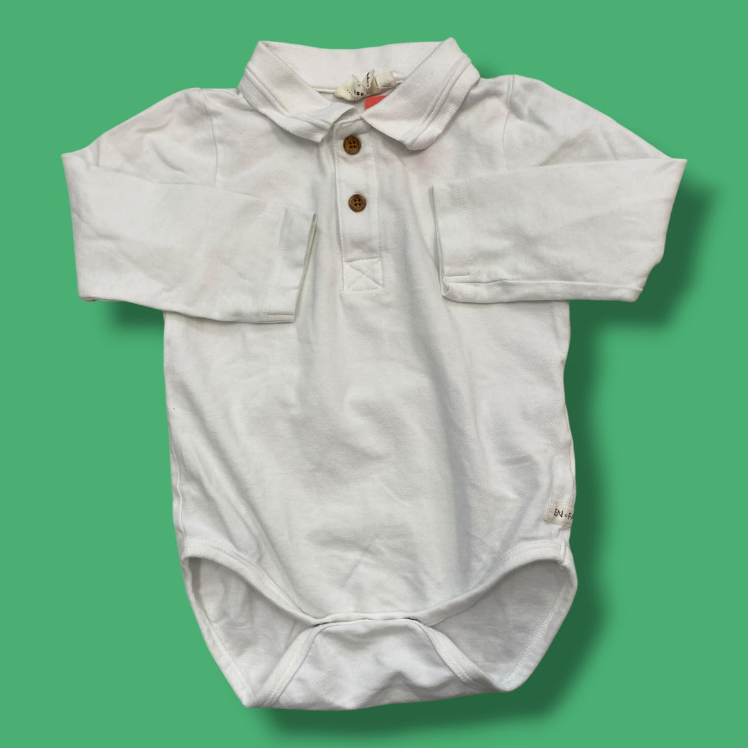 White En Enfant Polo, 12m