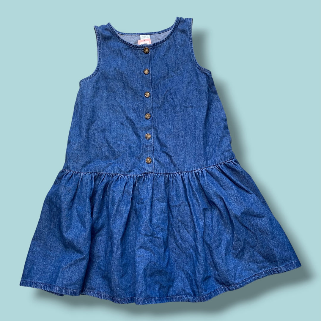 blue next denim dress, 10y