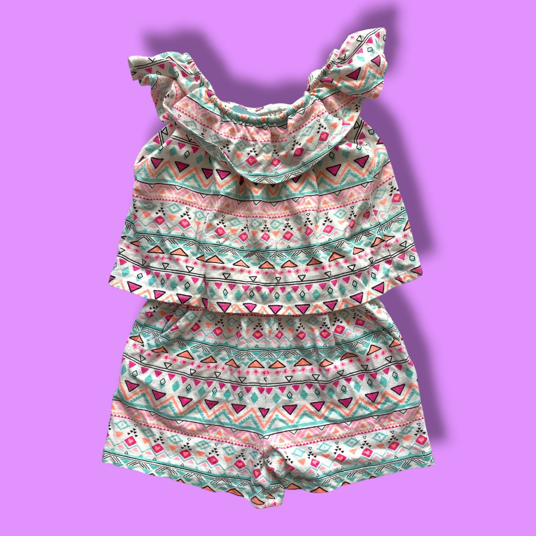 Multicolour George romper, 4T