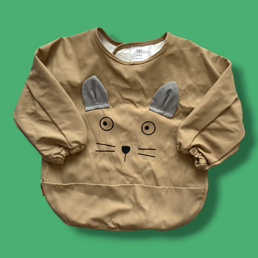 beige Gagou Tagou Bib, 12-24m