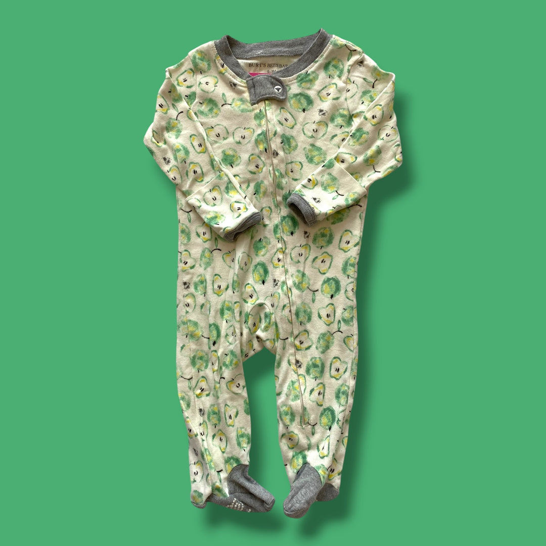 yellow burts bees pajamas, 0-3m