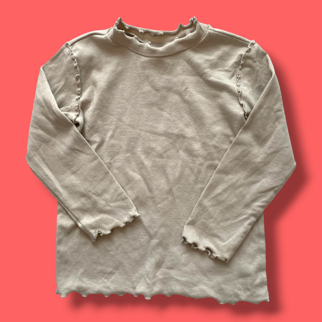 beige zara top, 3/4y