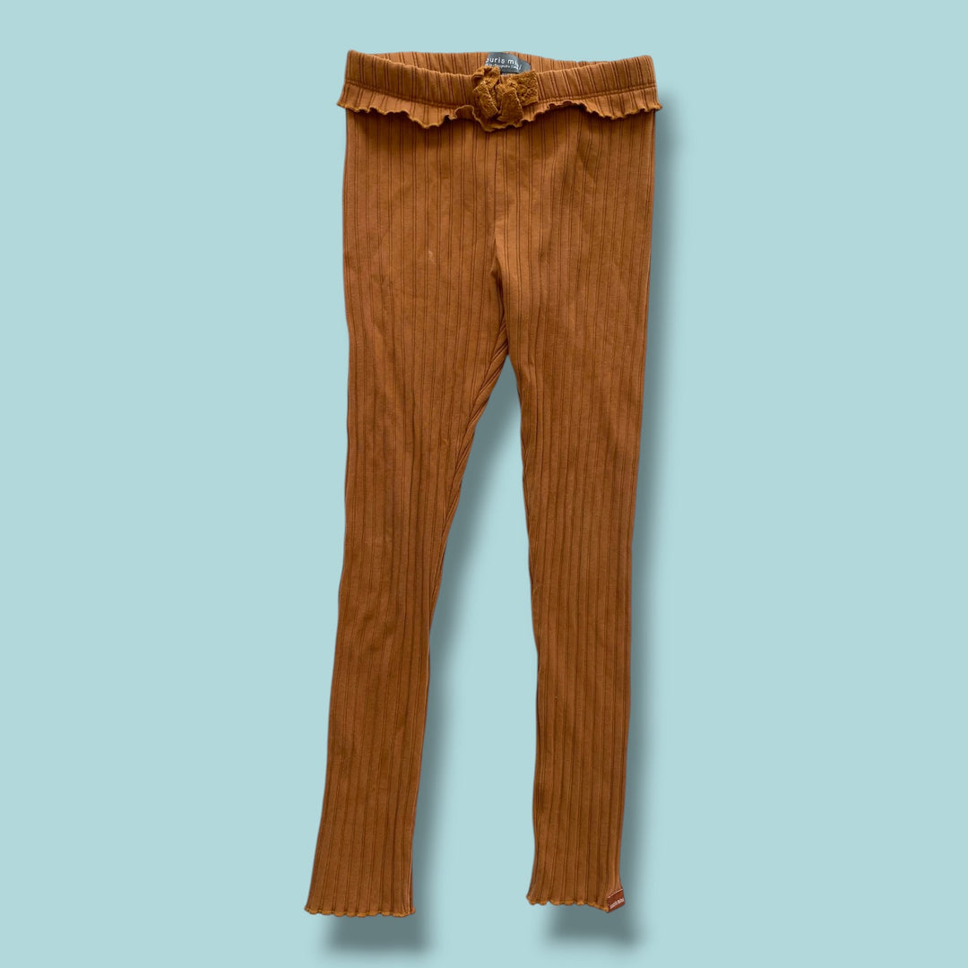 brown souris mini ribbed pant, 6y