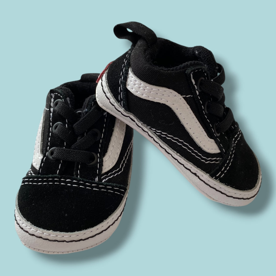 black vans crib shoe