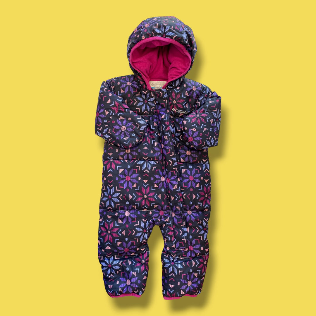 Purple Coumbia One piece snow, 6-12m