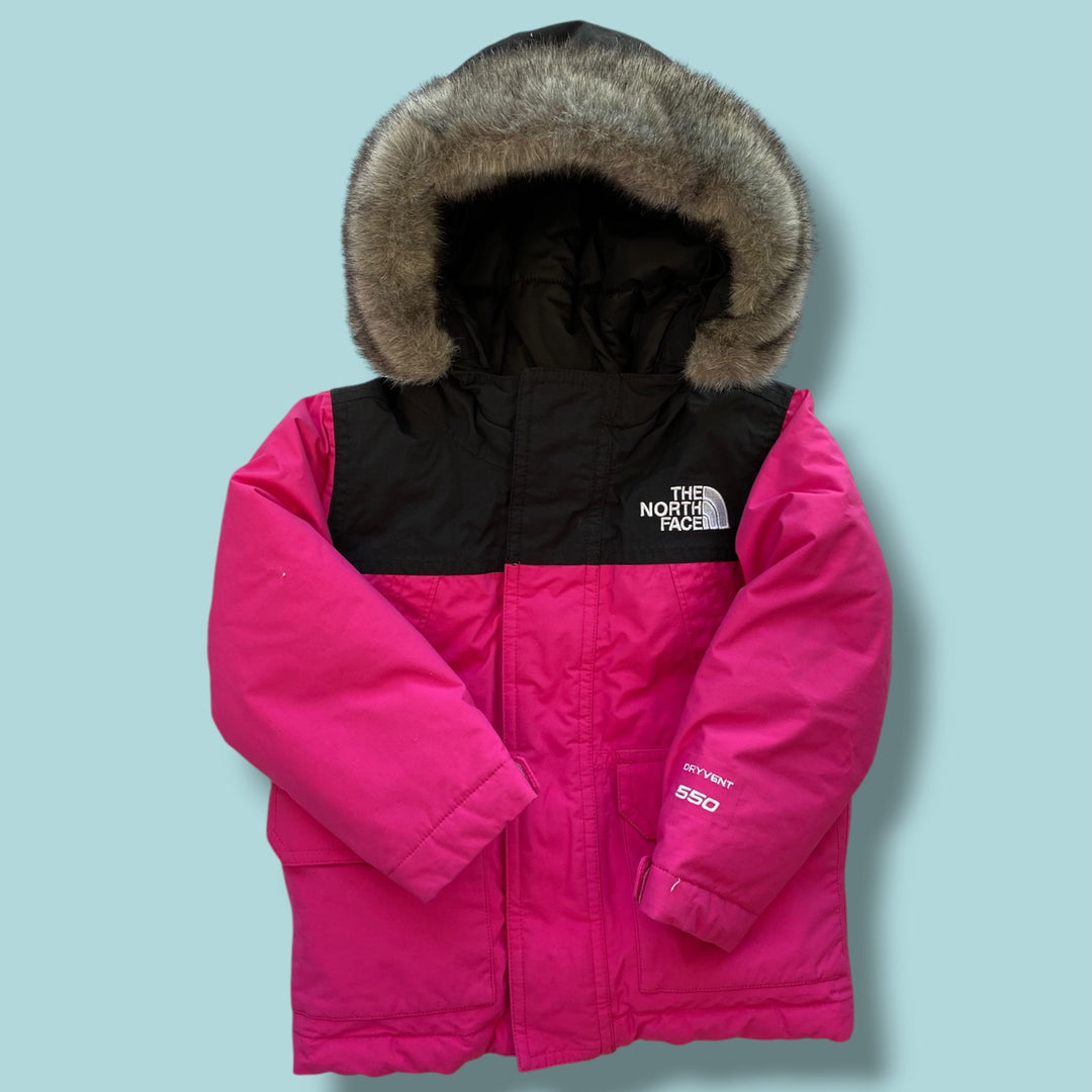 Pink/Black The North Face Winter Jacket, 2Y