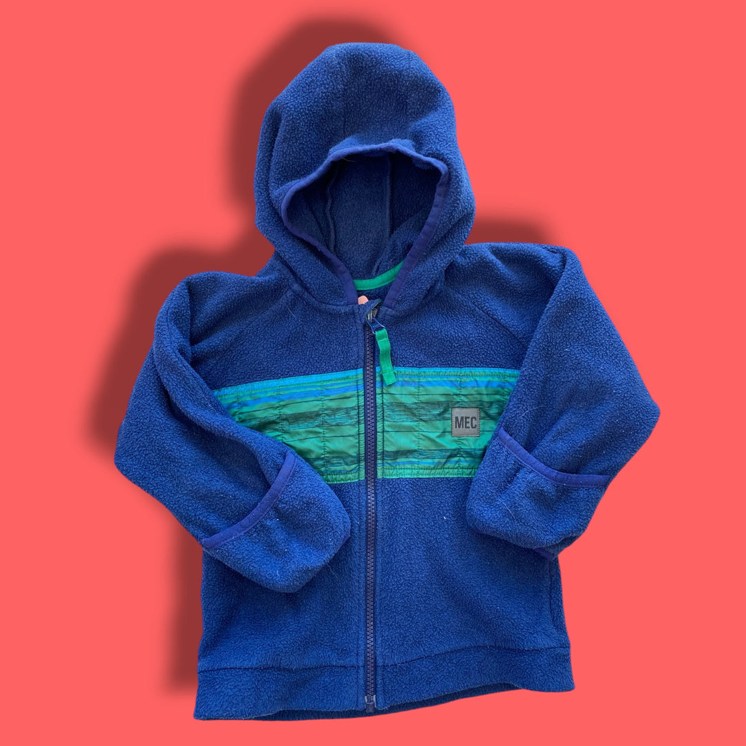 Green/Blue Mec Fleece Zip Up , 24m