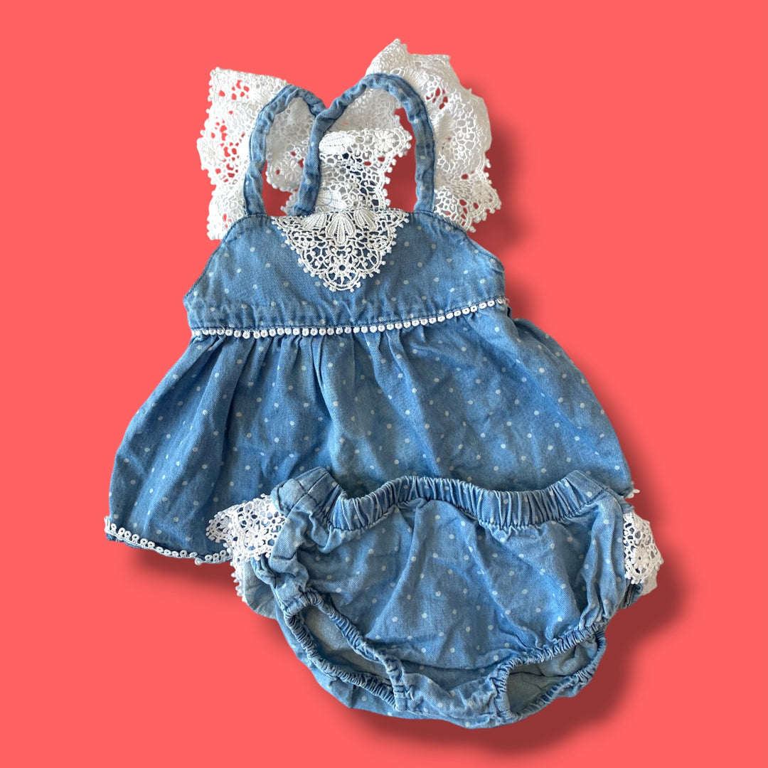 Blue Max Studio Dress, 3-6m