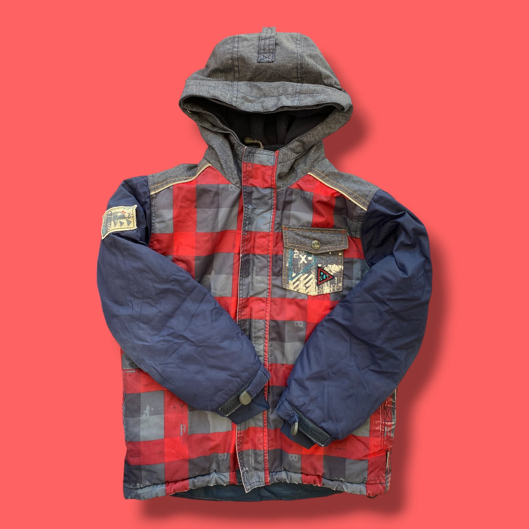 Blue/Red Souris Mini Winter Jacket, 8Y