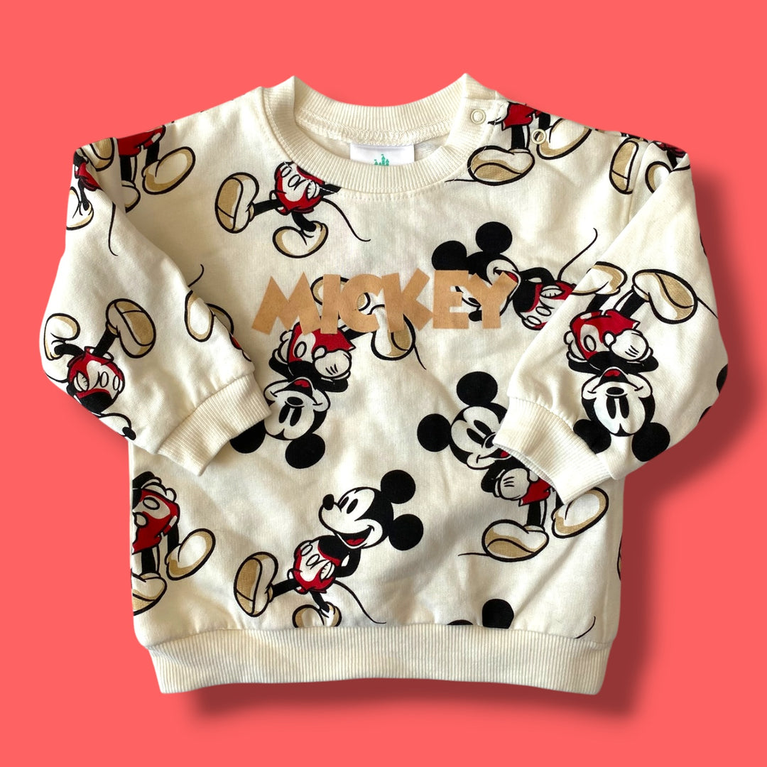Tan Disney Baby Mickey Sweater, 6-12m