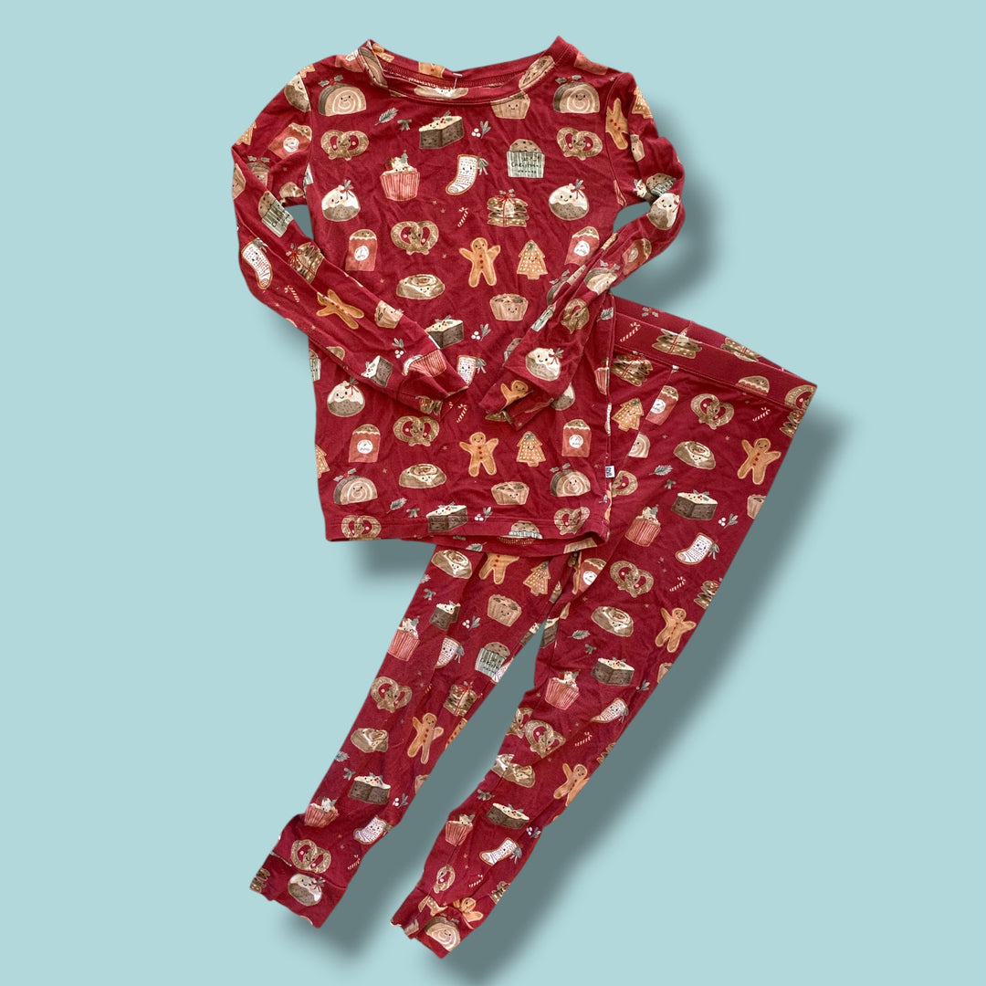 Red Early Grey Bamboo 2 piece, 4T