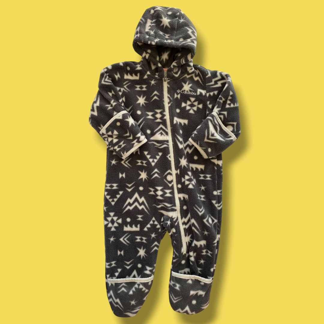 Grey Columbia Fleece Warmsuit, 12-18m