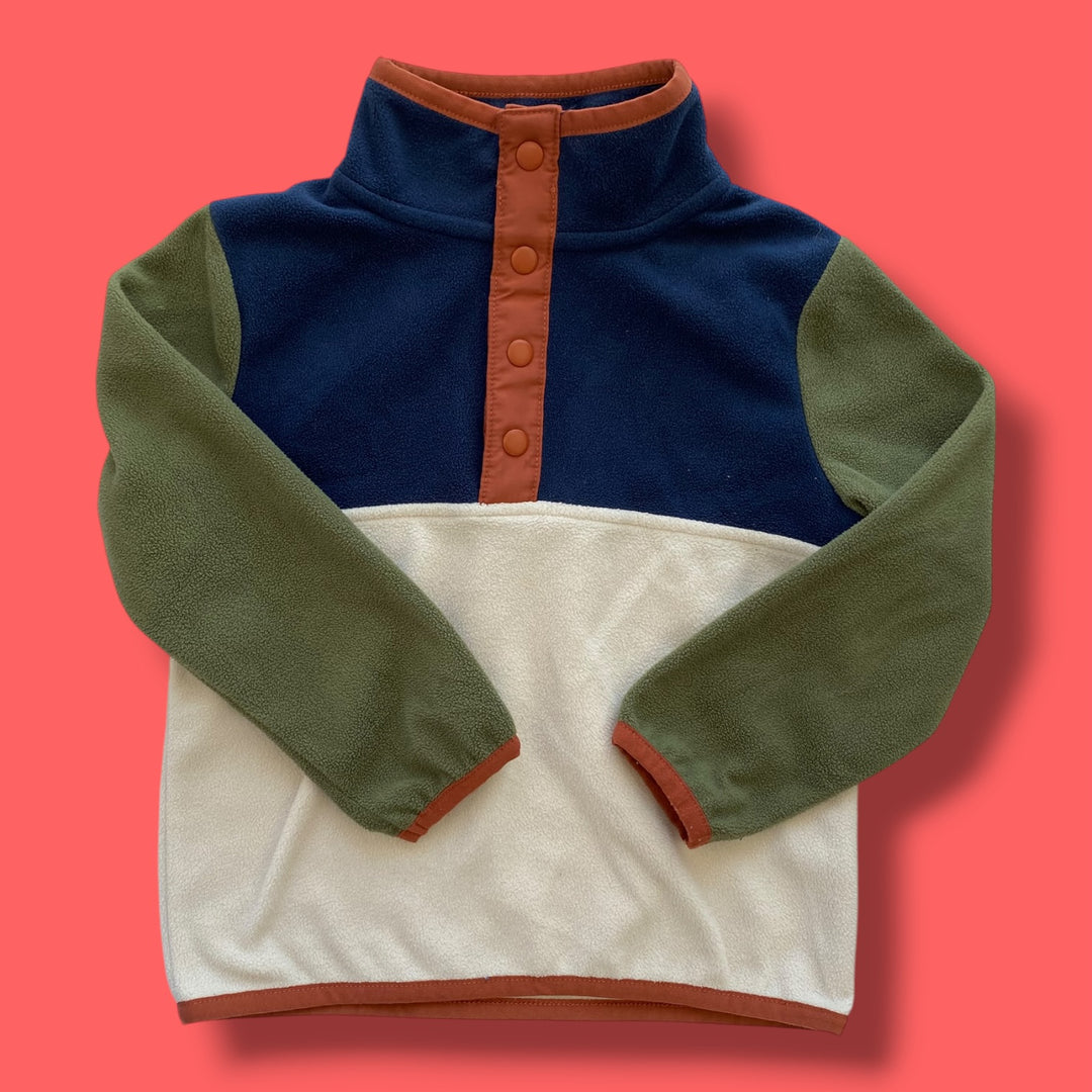 beige joe fresh fleece pullover, 2y