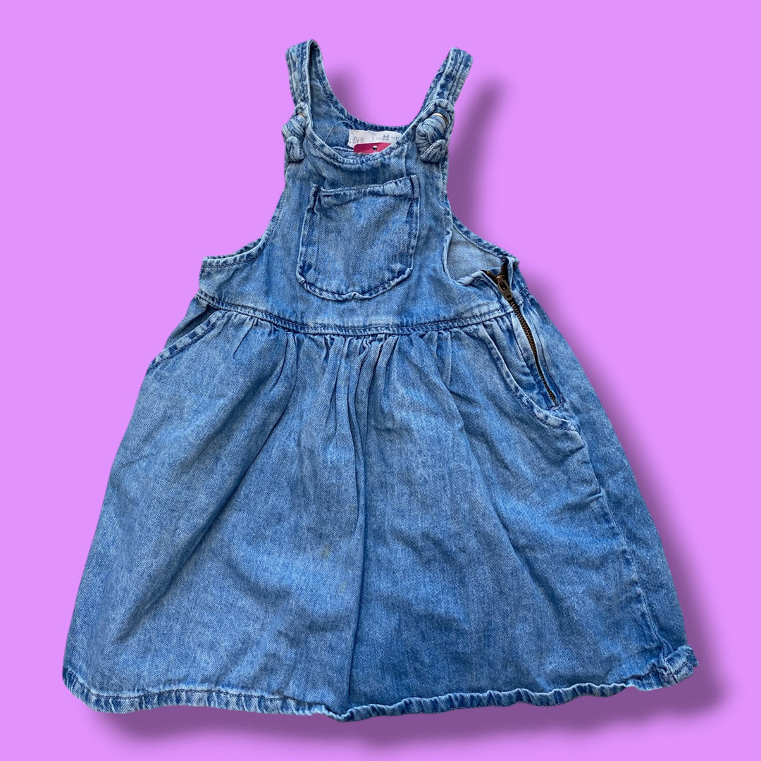 Blue Zara Denim Dress, 4-5Y