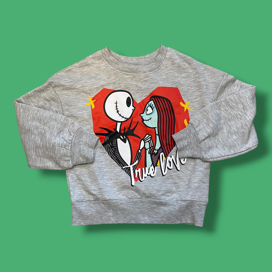 grey nightmare before christmas sweatshirt nwt, 4/5y