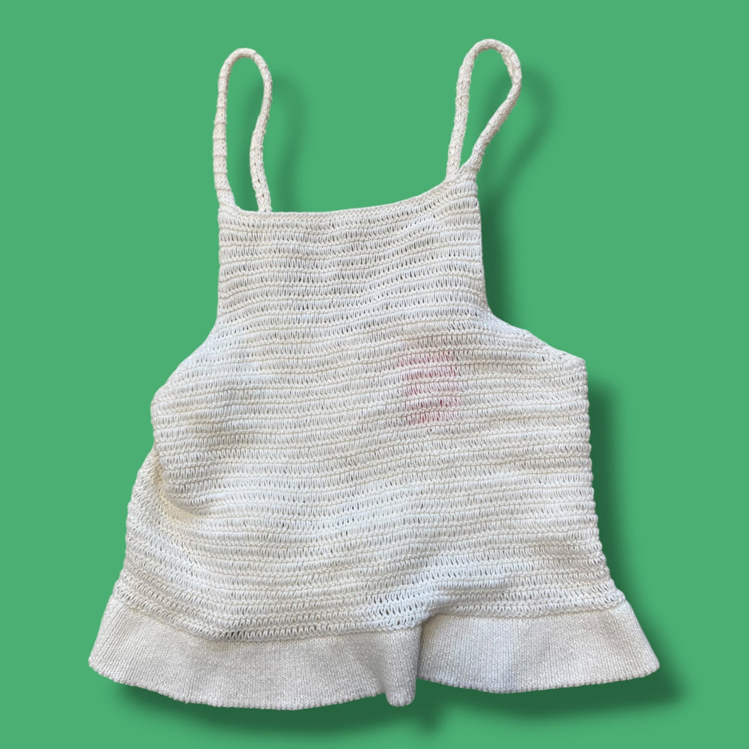 White Zara Knit tank, 4-5Y