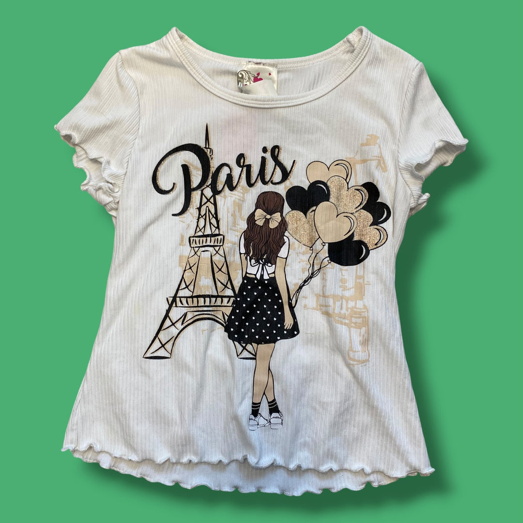 white jenna &amp; jessie t-shirt, 8y