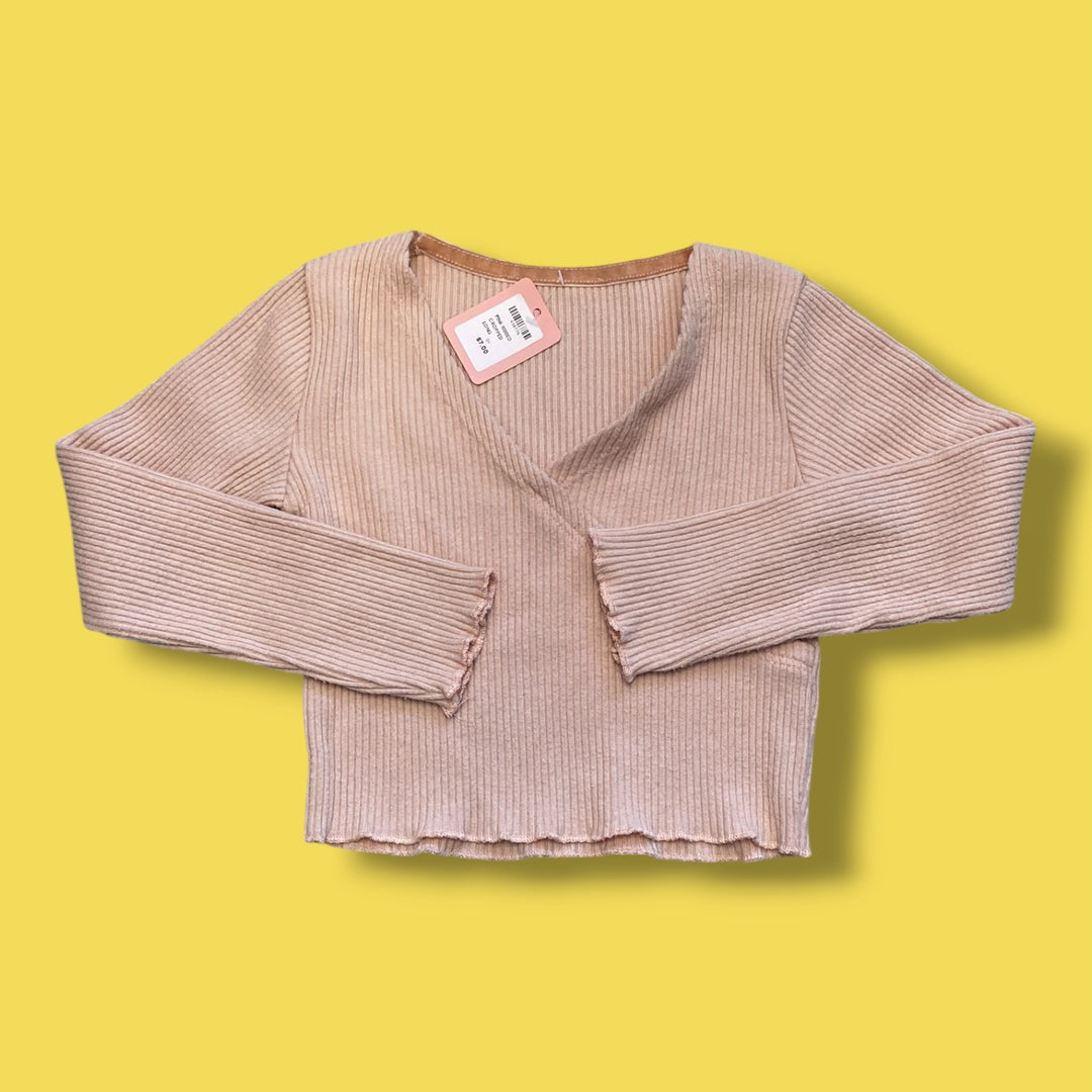 pink  ribbed cropped long, 5Y