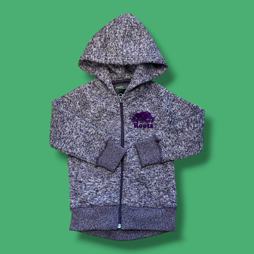 purple roots zip up, 3y