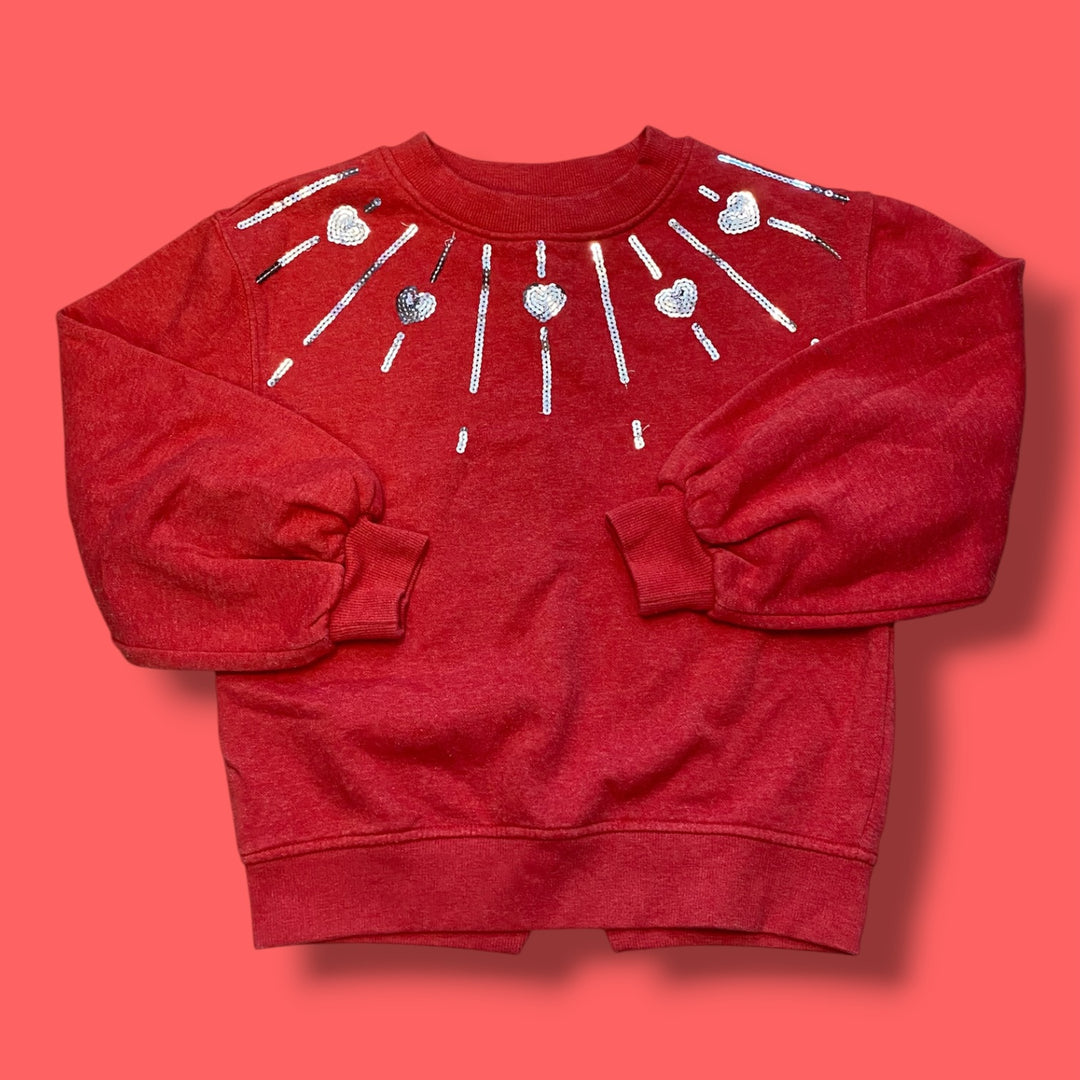 Red Bella &amp; Birdie Sweater, 7-8Y