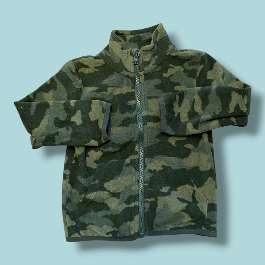 Green joe fresh fleece zip up, 3t