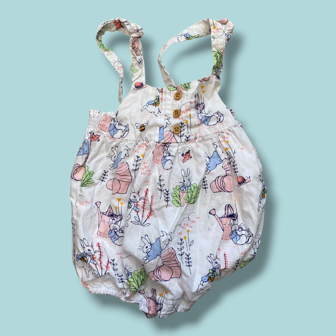 Pink/White Gymboree rabbit bodysuit, 3-6m