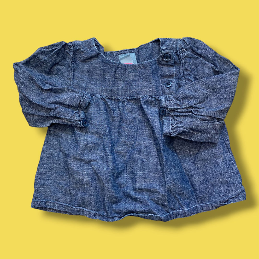 blue Gap denim long , 6-12m