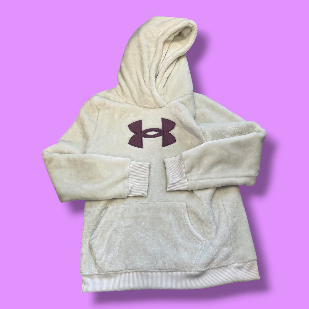 blue under armor fluffy sweatshirt , 12-14Y