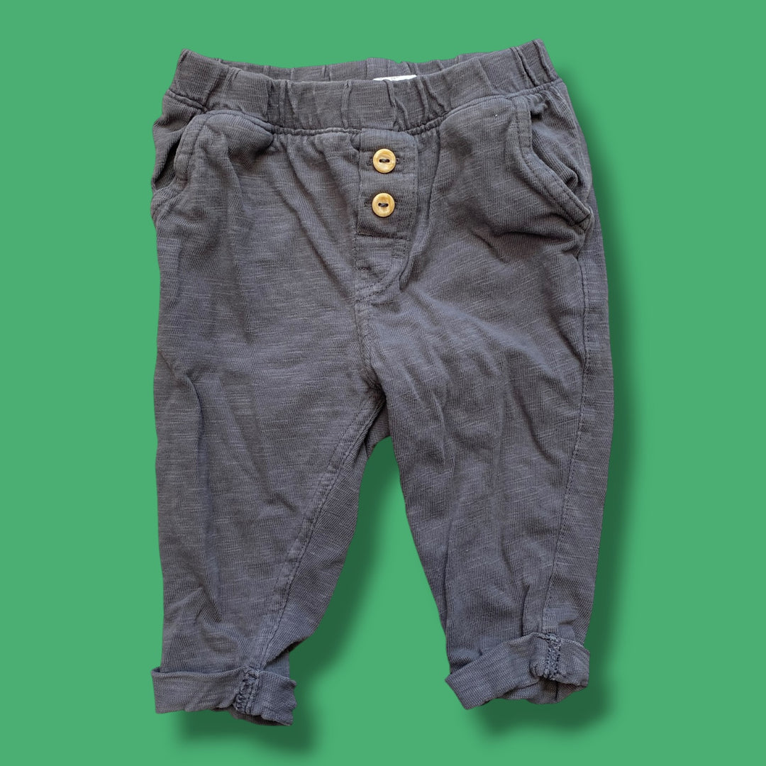 Grey H&amp;M pants, 6-9m