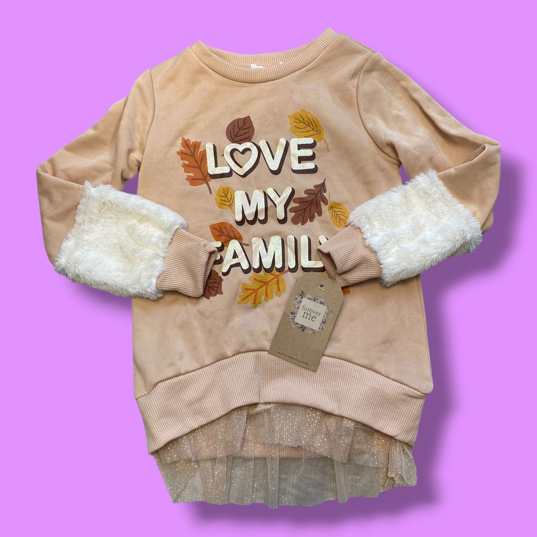 beige forever me sweatshirt NWT, 4y
