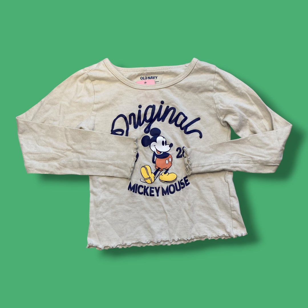 beige Old Navy long sleeve, 6/7y