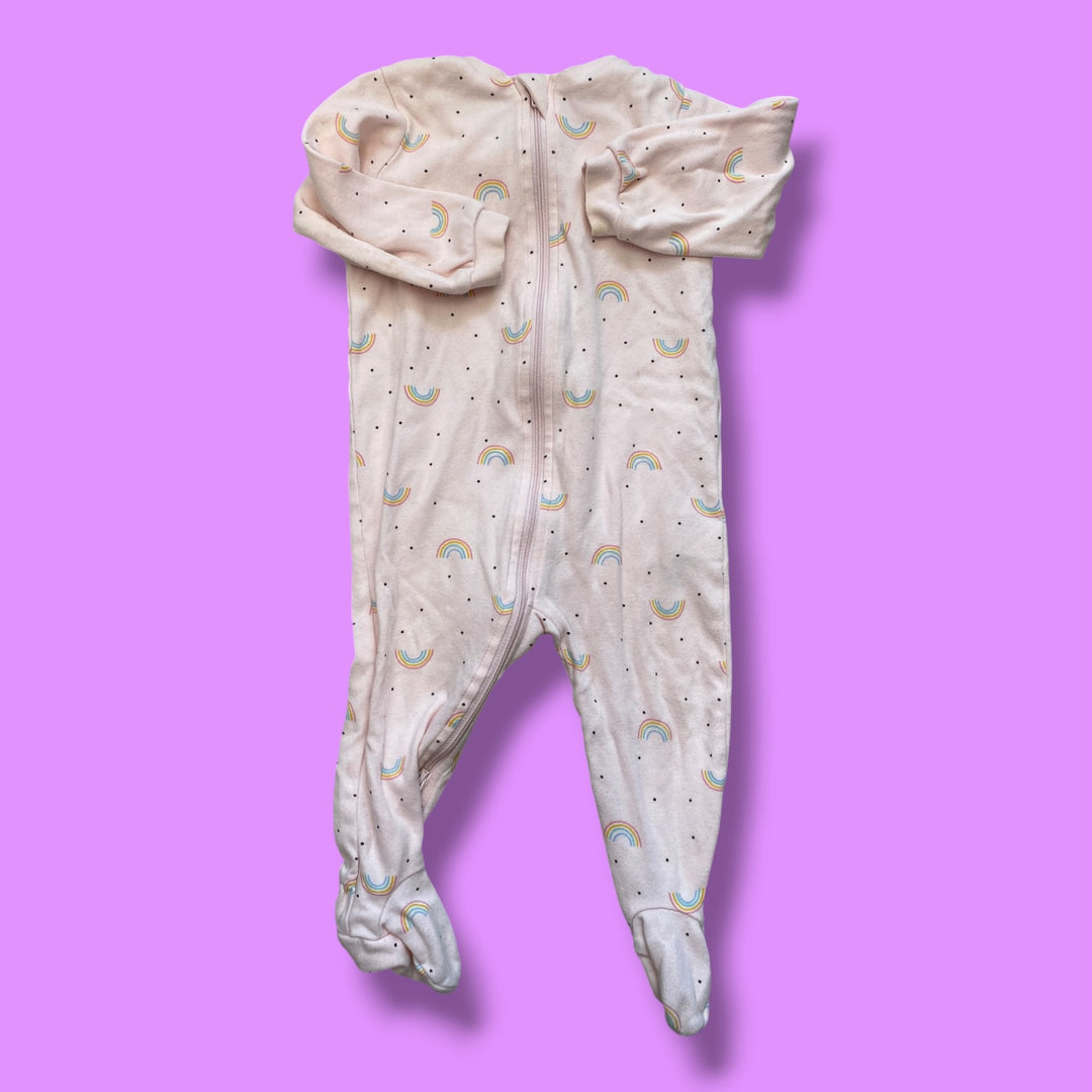 pink Pekkle rainbow sleeper, 9m