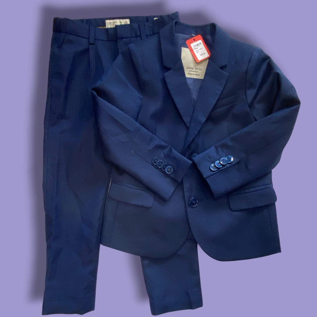 Blue Zara 2  Piece Suit, 5Y