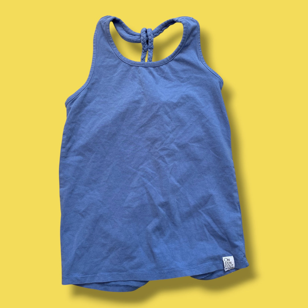 Blue On Sen Fout strappy tank, 6Y