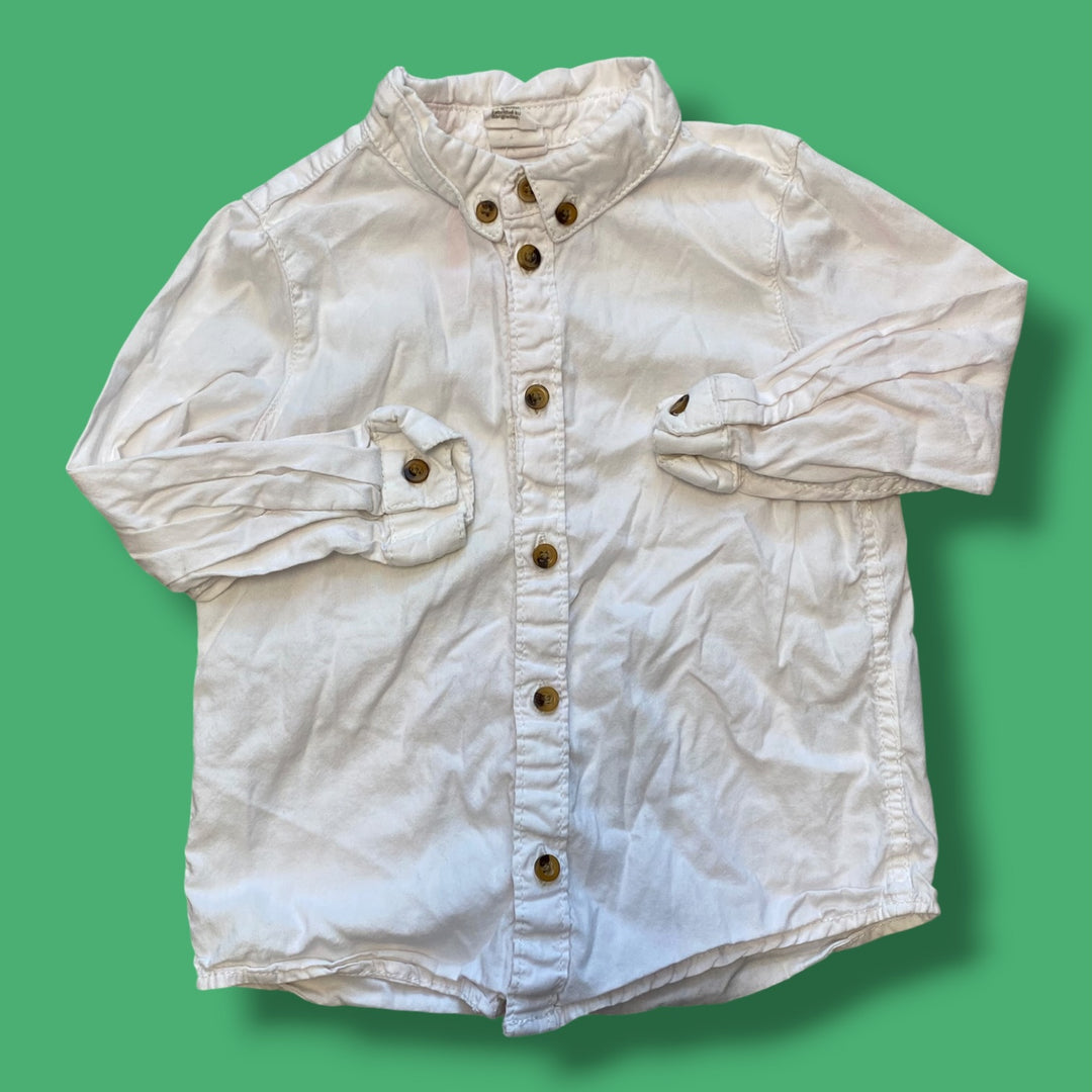 White H&amp;M Button Up, 12-18m