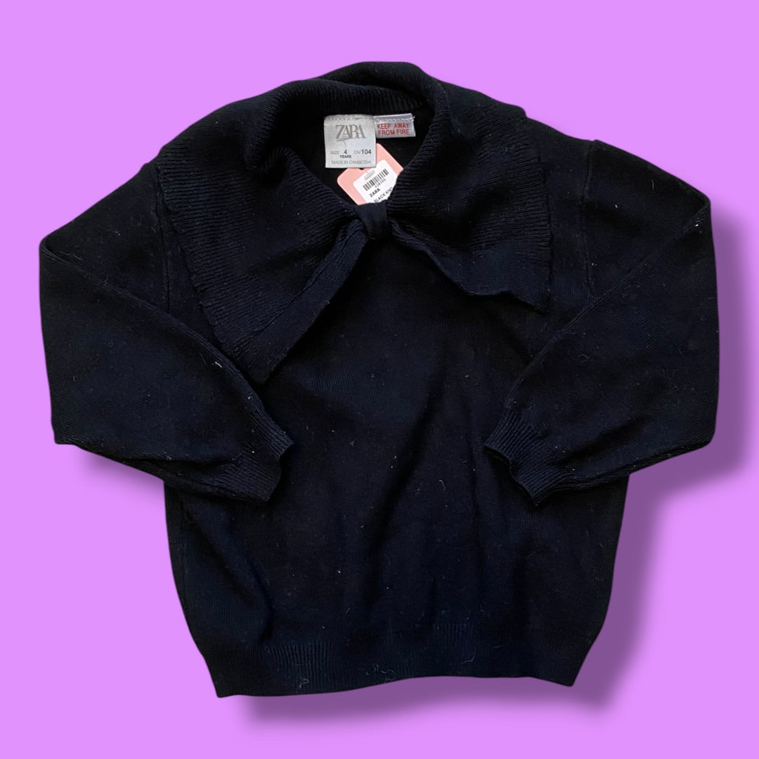 Black Zara Knit Sweater, 4Y