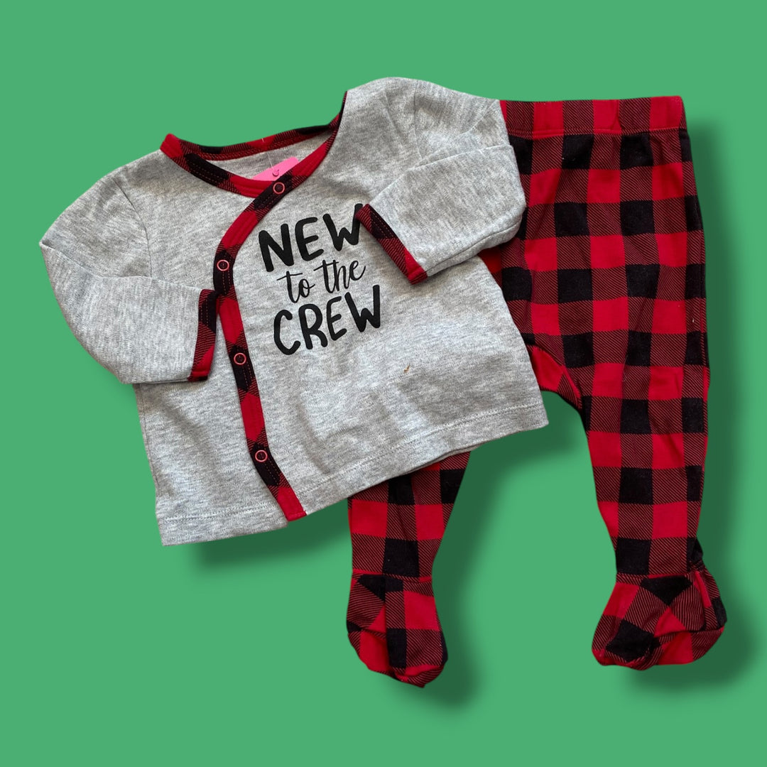 Grey Canadiana 2 piece set, 3-6m