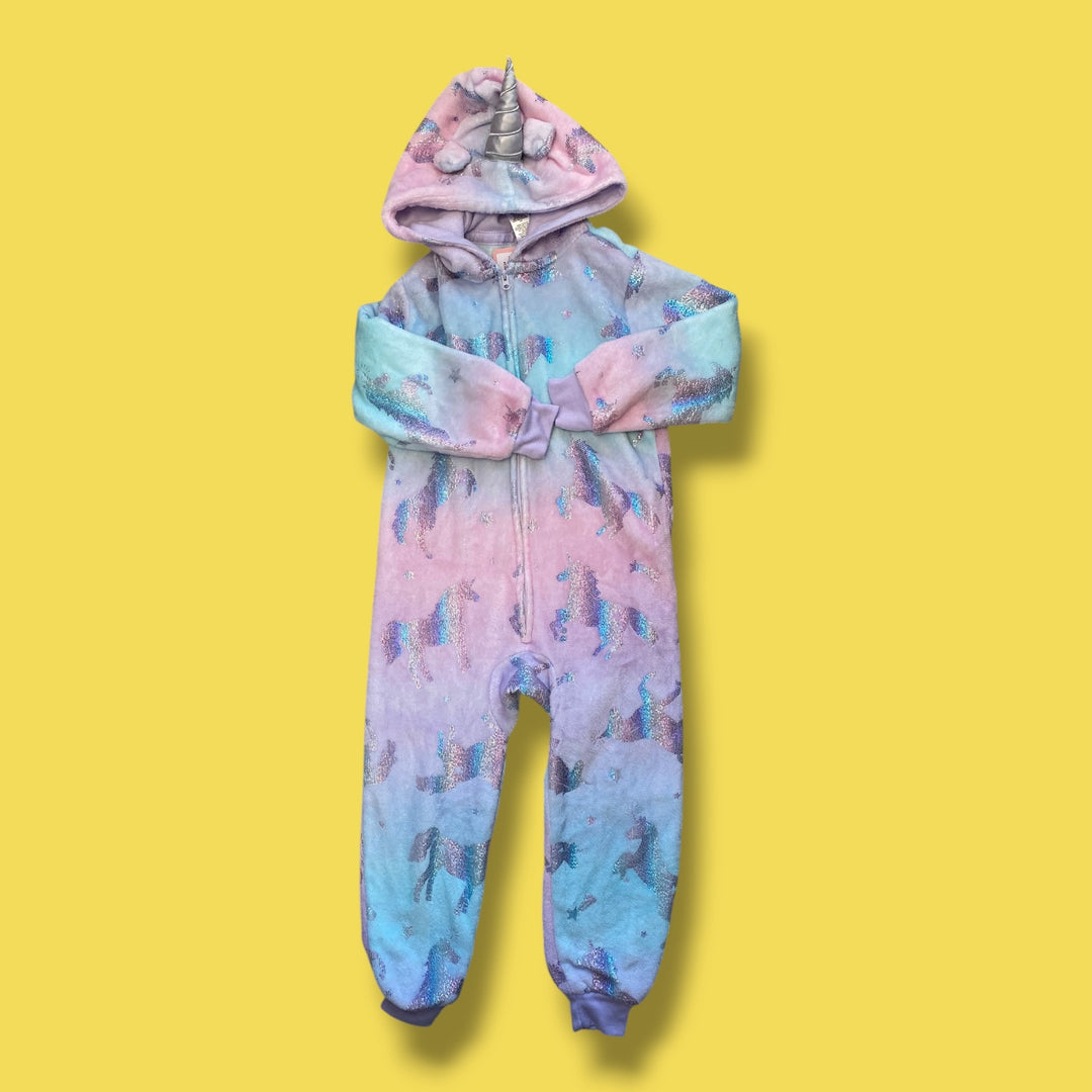 Pink/Blue Childrens place Fleece One piece, 5-6Y