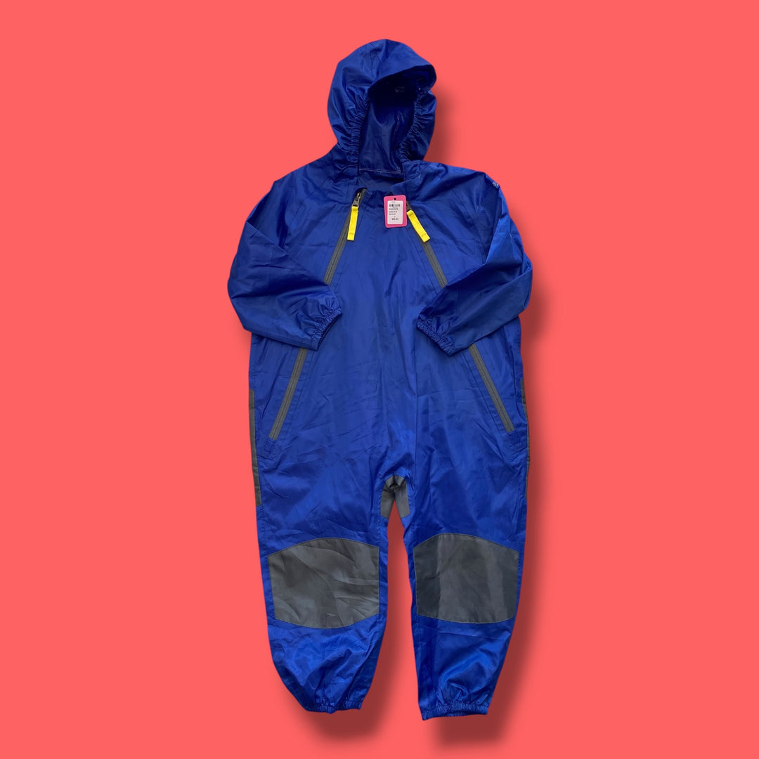 dark blue cloudveil rainsuit, 3t
