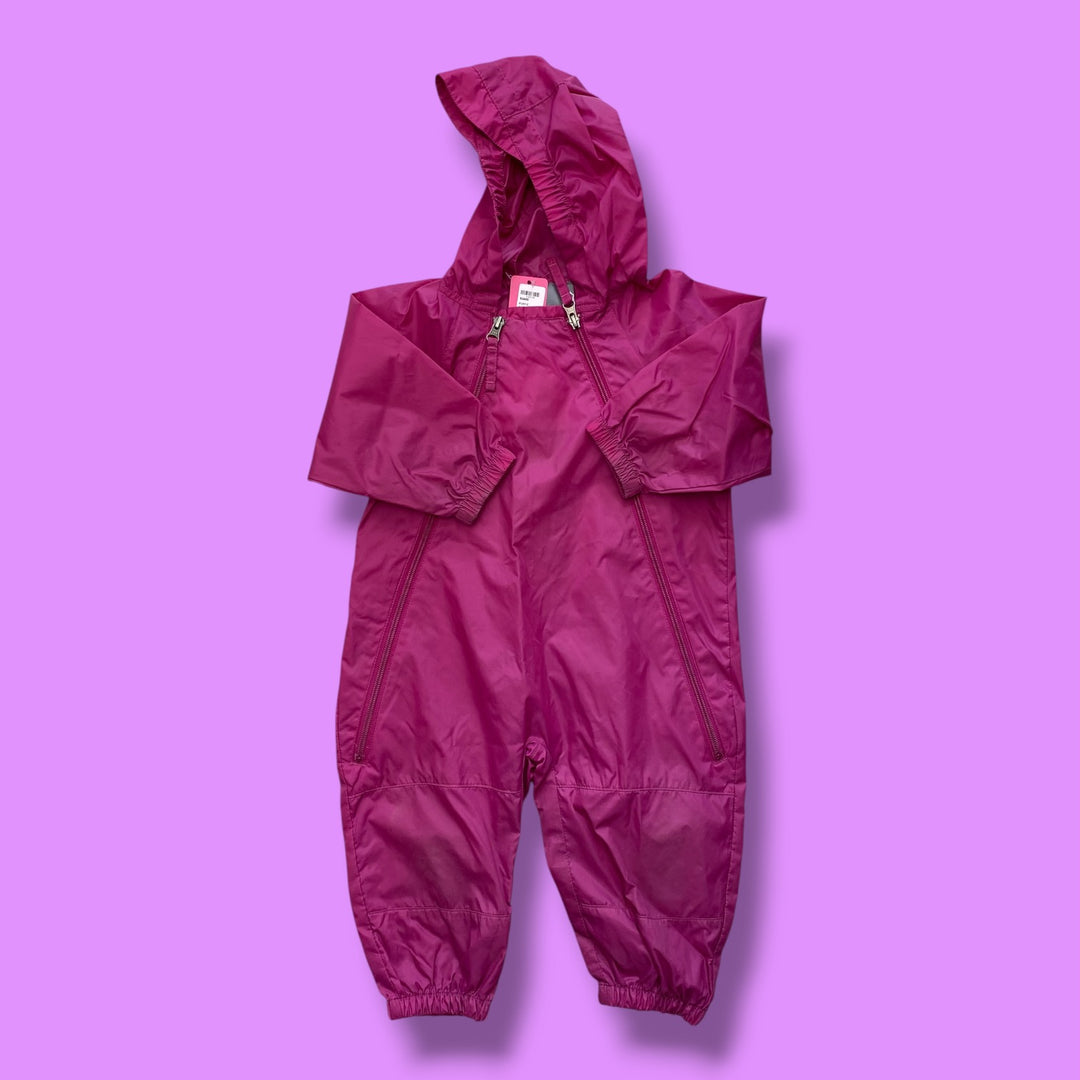 purple sears rainsuit, 18m