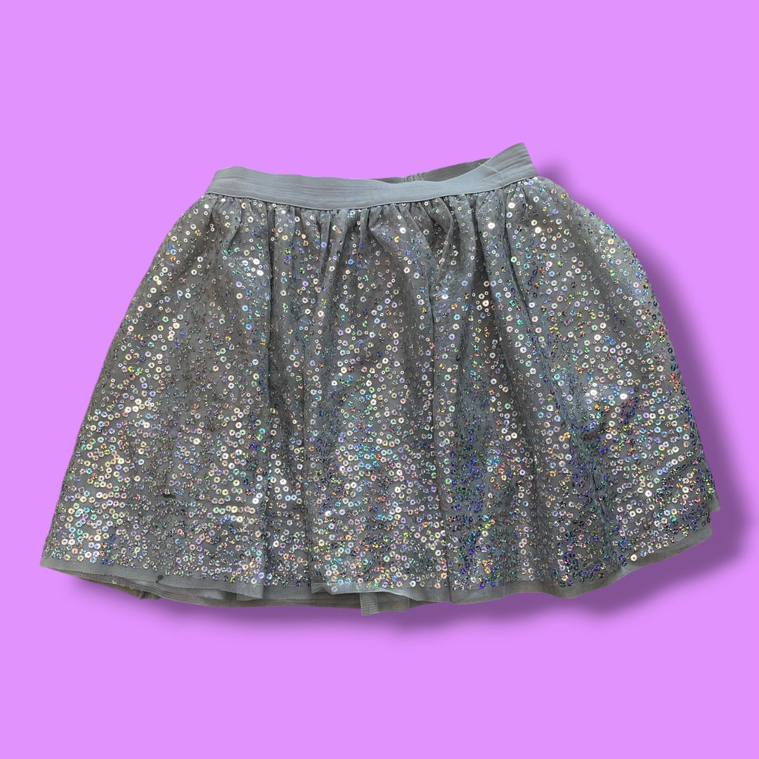 silver  joe tulle skirt as is faint mark, 7/8y